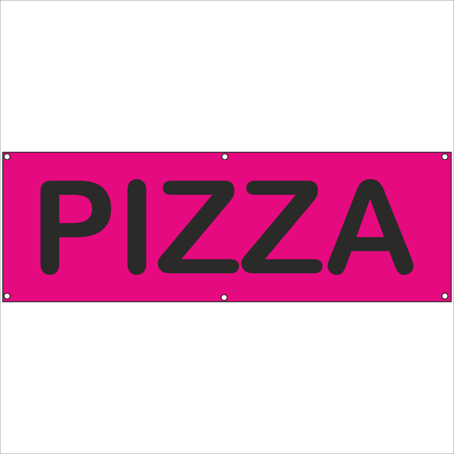 Werbeplane - Gerüstplane - p045 - PIZZA - NEU - Plane für Baustelle- Garten- Zaun oder Veranstaltung