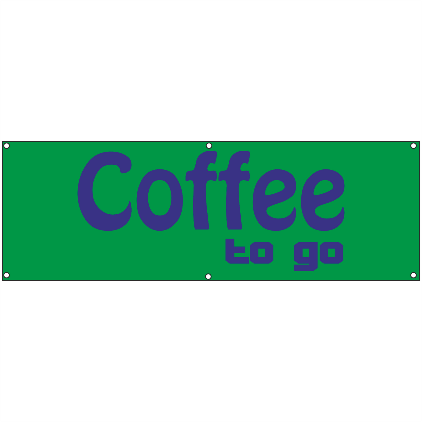 Werbeplane - Gerüstplane - p048 - Coffee to go - NEU - Plane für Baustelle- Garten- Zaun oder Veranstaltung