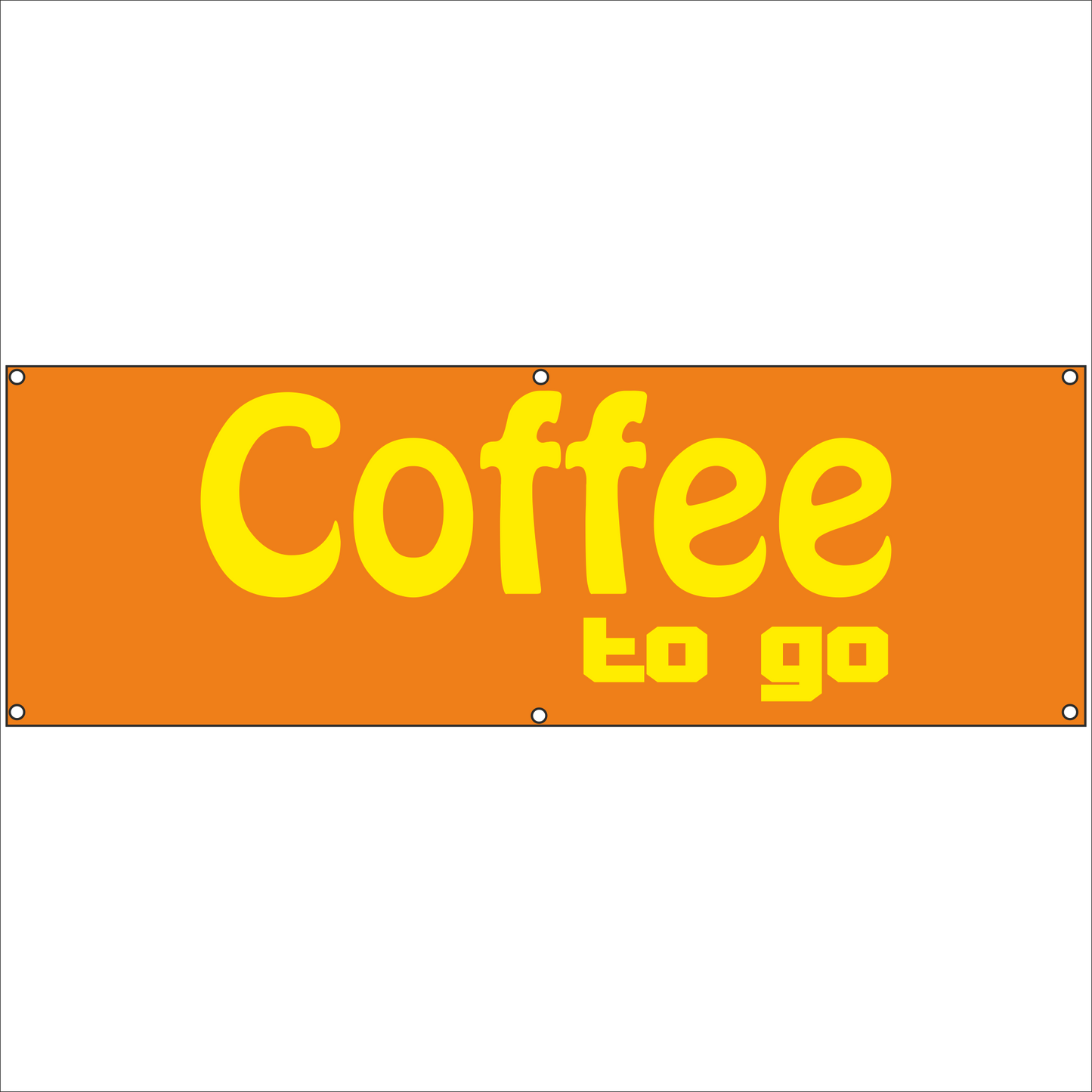 Werbeplane - Gerüstplane - p048 - Coffee to go - NEU - Plane für Baustelle- Garten- Zaun oder Veranstaltung