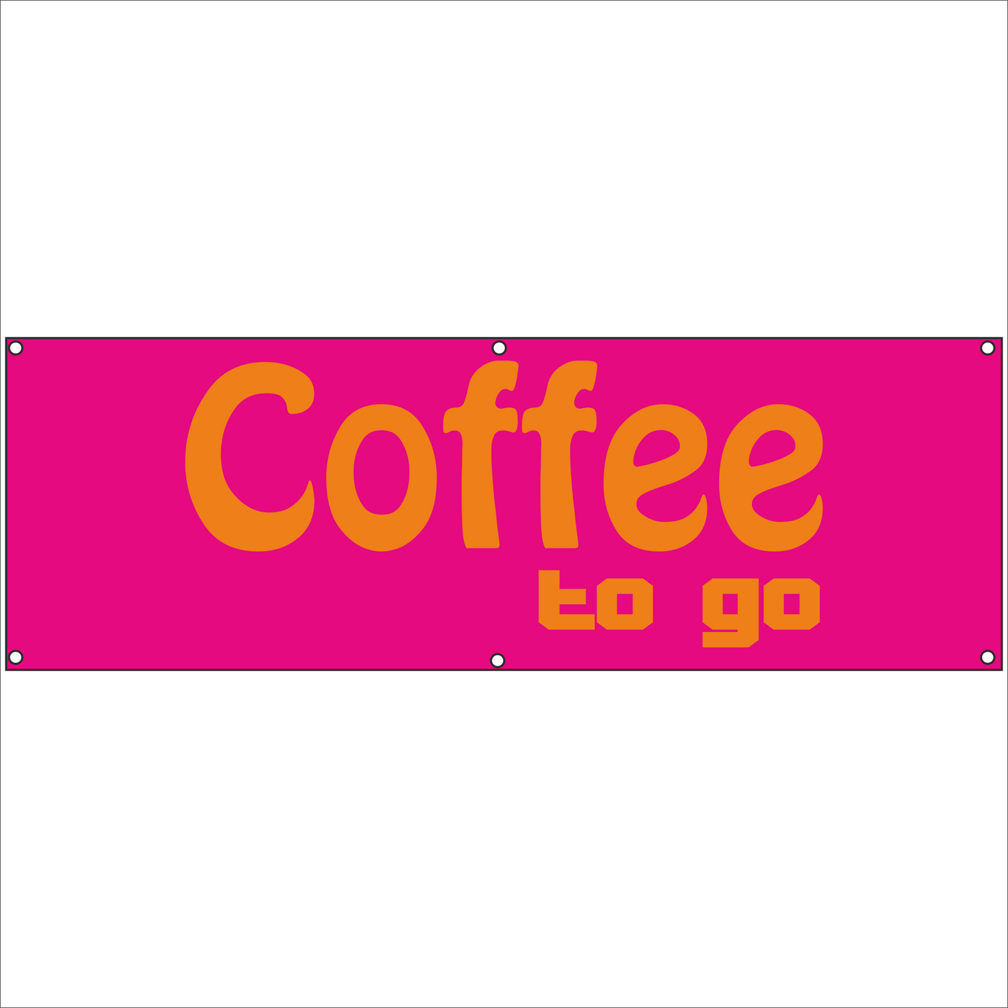 Werbeplane - Gerüstplane - p048 - Coffee to go - NEU - Plane für Baustelle- Garten- Zaun oder Veranstaltung