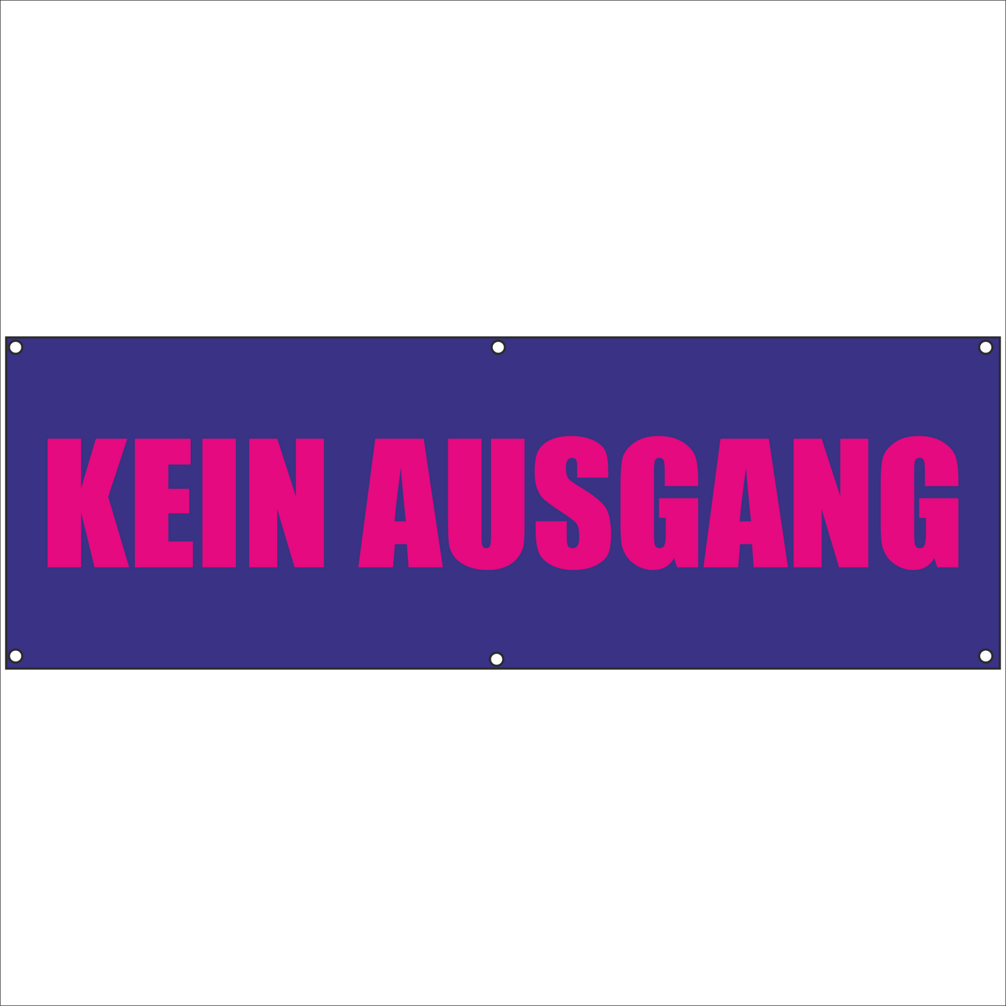 Werbeplane - Gerüstplane - p049 - Kein Ausgang - NEU - Plane für Baustelle- Garten- Zaun oder Veranstaltung