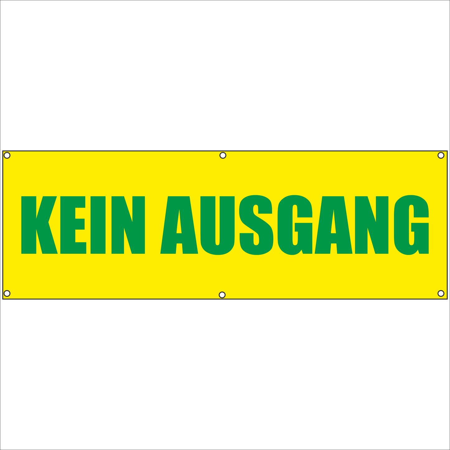 Werbeplane - Gerüstplane - p049 - Kein Ausgang - NEU - Plane für Baustelle- Garten- Zaun oder Veranstaltung