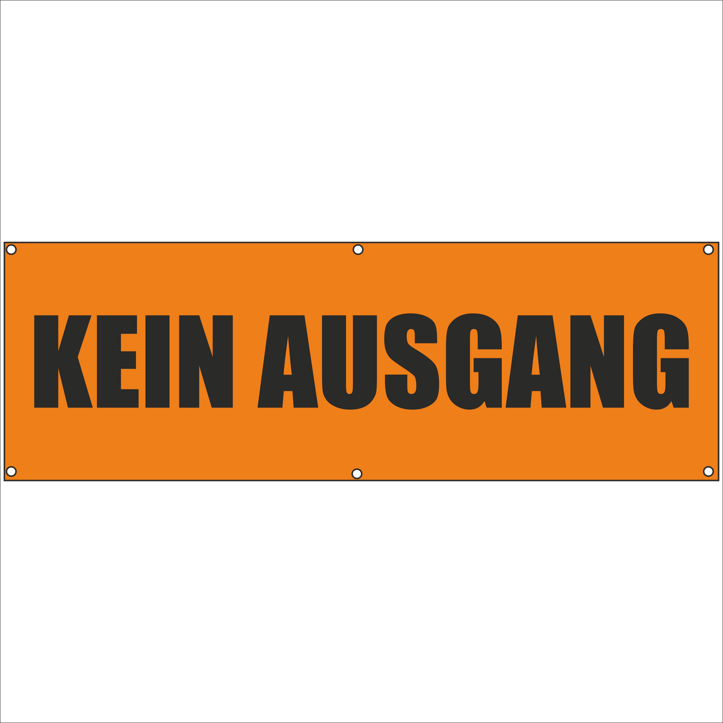 Werbeplane - Gerüstplane - p049 - Kein Ausgang - NEU - Plane für Baustelle- Garten- Zaun oder Veranstaltung