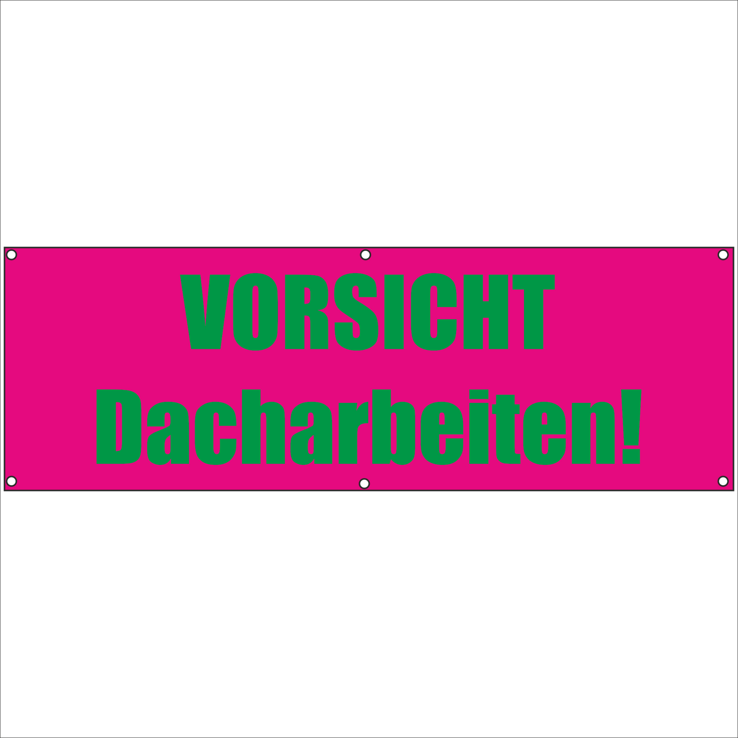 Werbeplane - Gerüstplane - p052 - Vorsicht Dacharbeiten - NEU - Plane für Baustelle- Garten- Zaun oder Veranstaltung