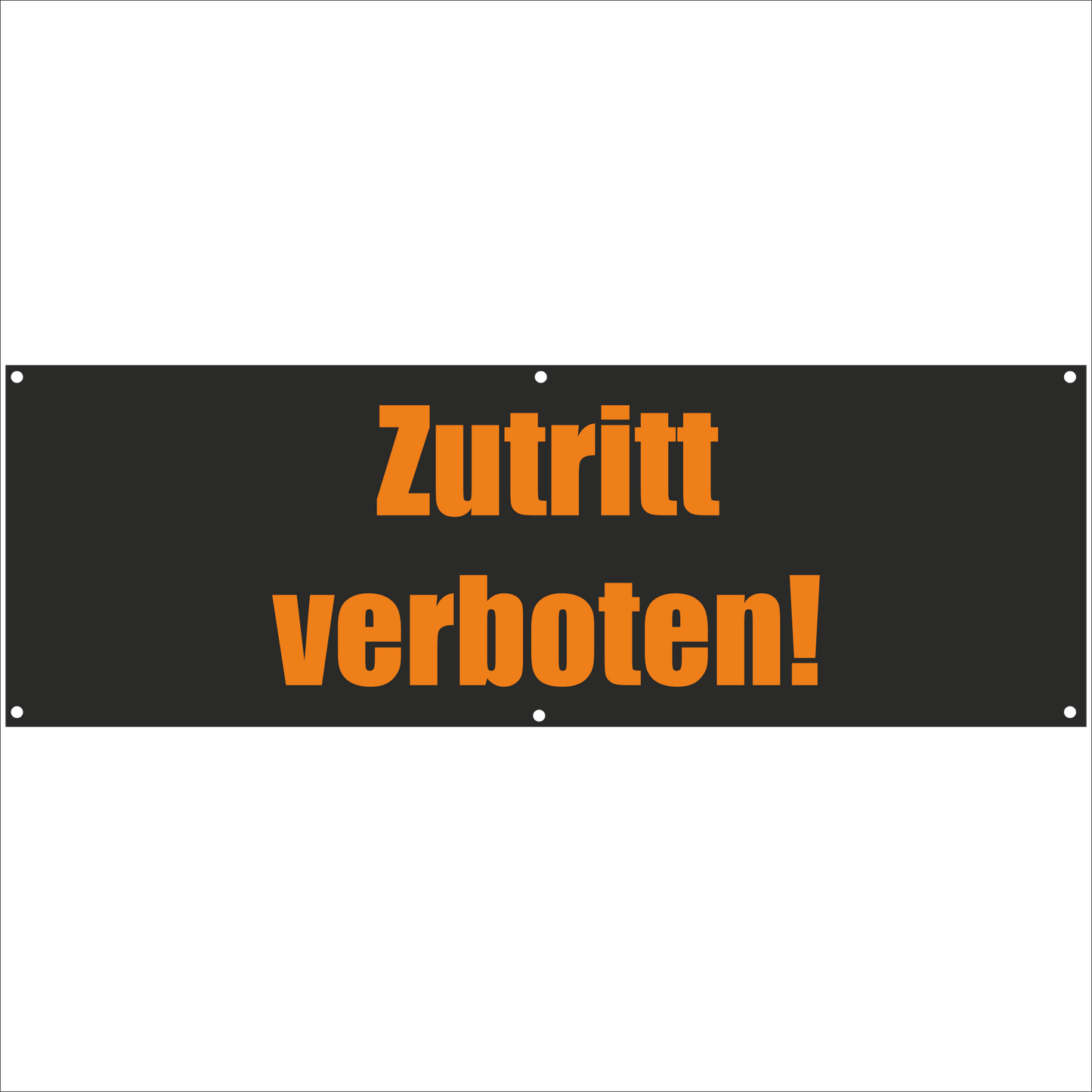 Werbeplane - Gerüstplane - p053 - Zutritt verboten - NEU - Plane für Baustelle- Garten- Zaun oder Veranstaltung