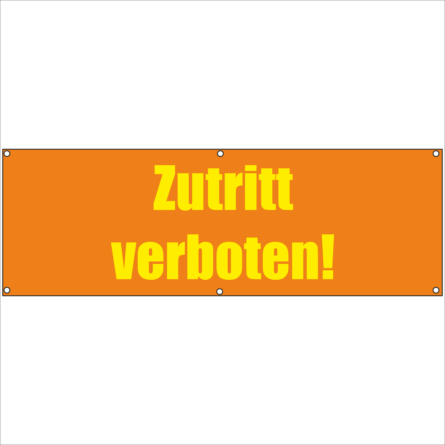 Werbeplane - Gerüstplane - p053 - Zutritt verboten - NEU - Plane für Baustelle- Garten- Zaun oder Veranstaltung