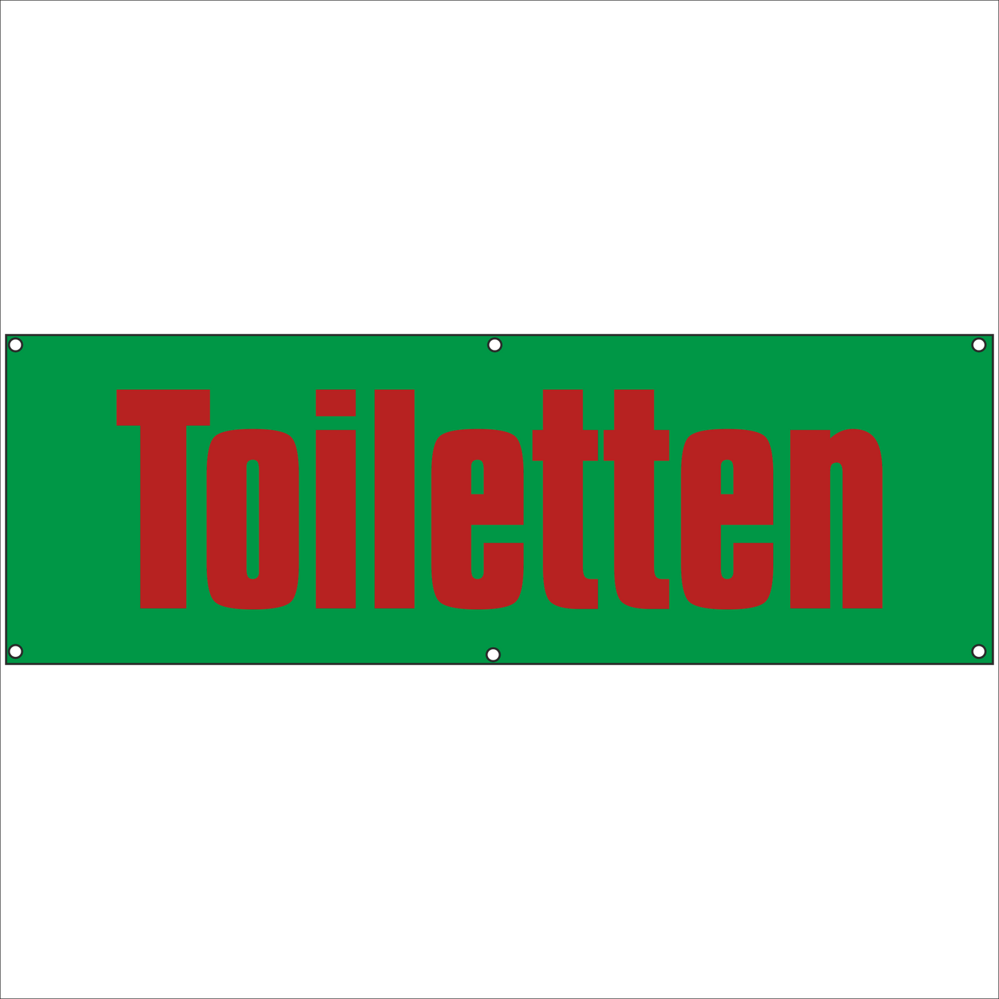 Werbeplane - Gerüstplane - p054 - Toiletten - NEU - Plane für Baustelle- Garten- Zaun oder Veranstaltung