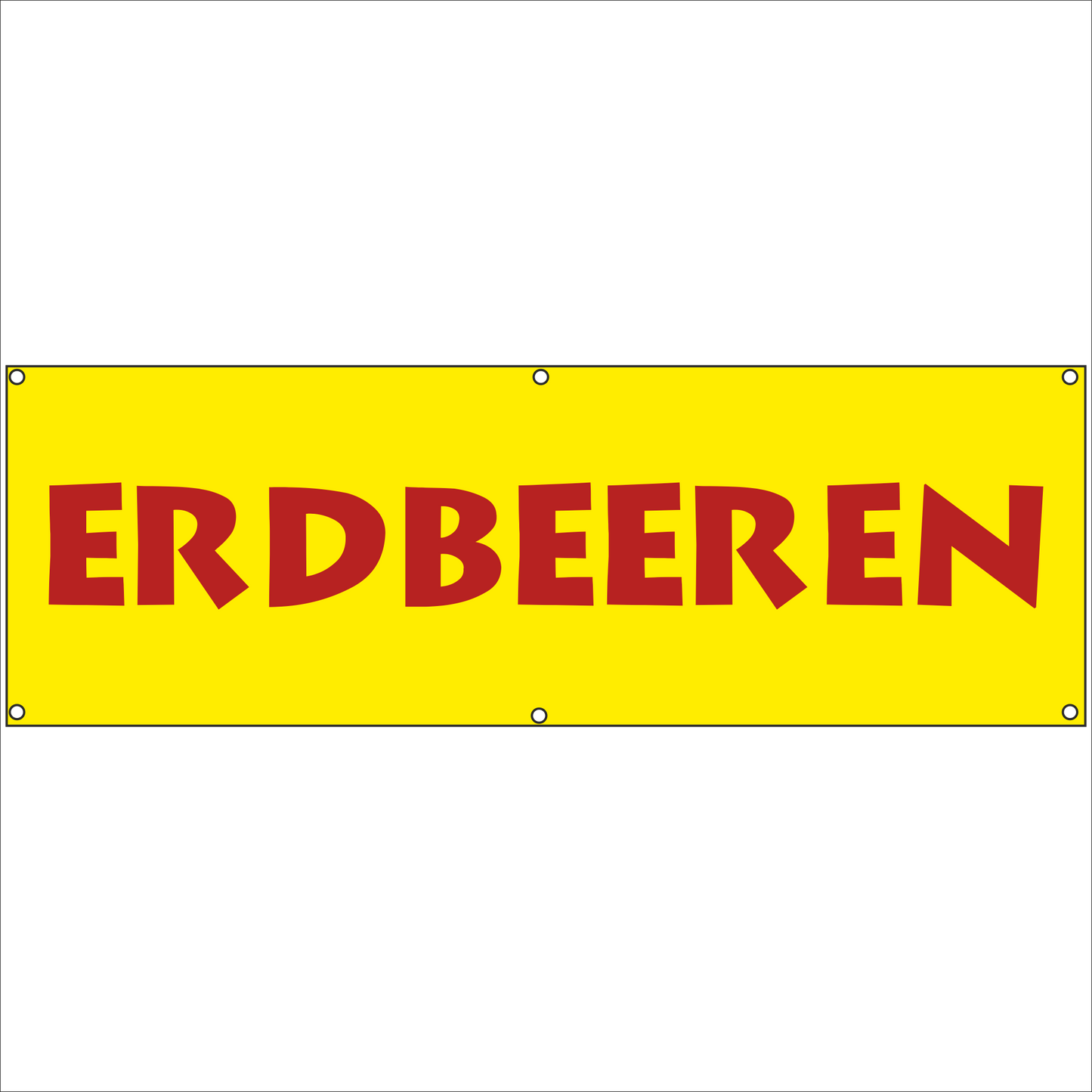 Werbeplane - Gerüstplane - p055 - Erdbeeren - NEU - Plane für Baustelle- Garten- Zaun oder Veranstaltung