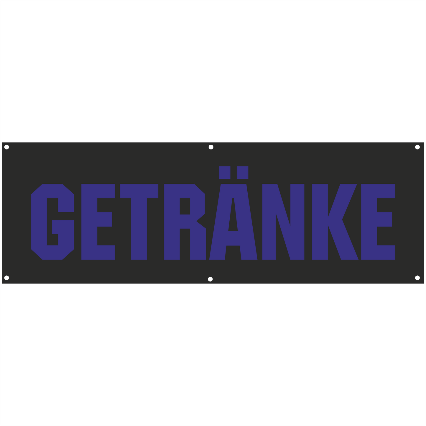 Werbeplane - Gerüstplane - p056 - Getränke - NEU - Plane für Baustelle- Garten- Zaun oder Veranstaltung