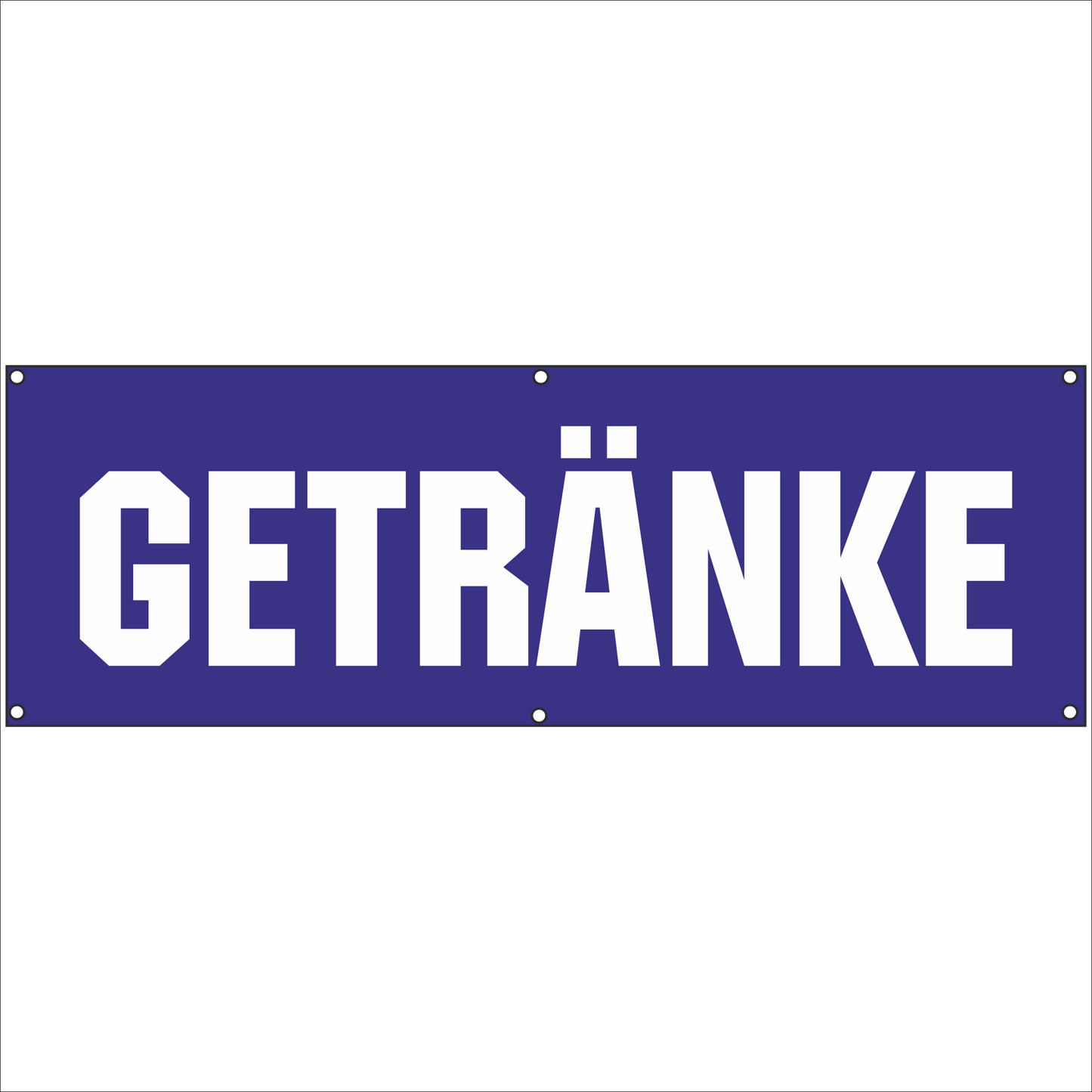 Werbeplane - Gerüstplane - p056 - Getränke - NEU - Plane für Baustelle- Garten- Zaun oder Veranstaltung