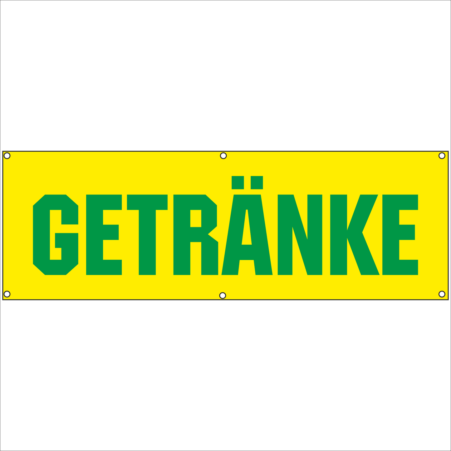 Werbeplane - Gerüstplane - p056 - Getränke - NEU - Plane für Baustelle- Garten- Zaun oder Veranstaltung