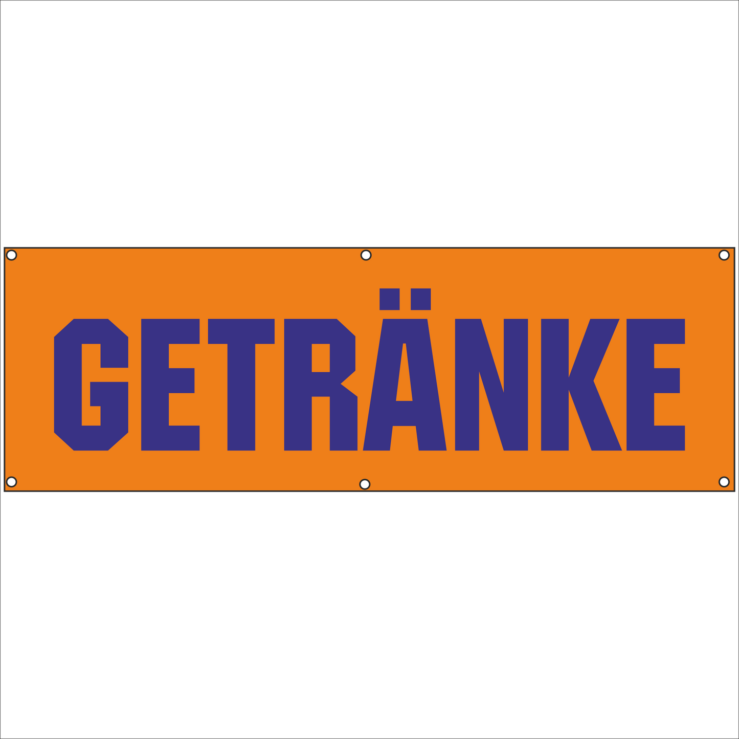 Werbeplane - Gerüstplane - p056 - Getränke - NEU - Plane für Baustelle- Garten- Zaun oder Veranstaltung