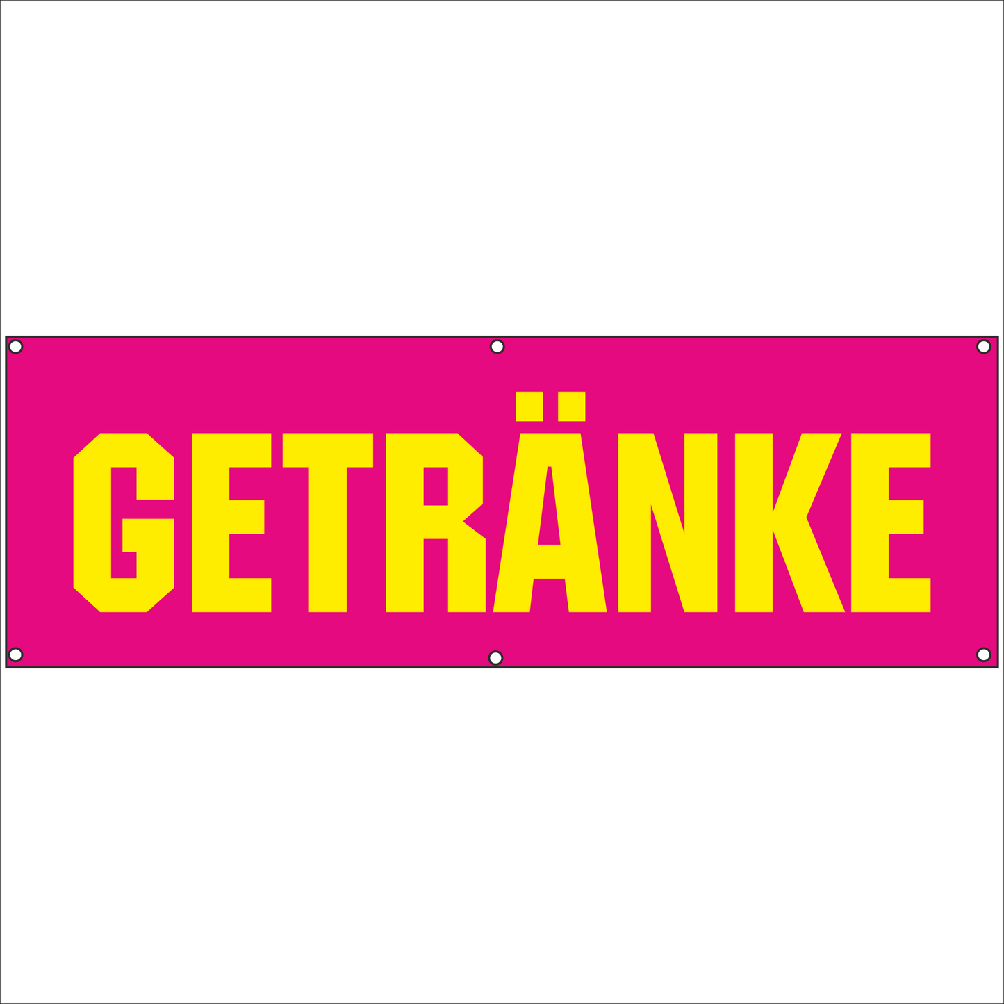 Werbeplane - Gerüstplane - p056 - Getränke - NEU - Plane für Baustelle- Garten- Zaun oder Veranstaltung