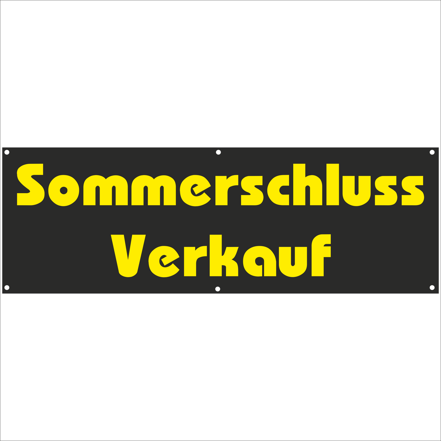 Werbeplane - Gerüstplane - p058 - Sommerschlussverkauf - NEU - Plane für Baustelle- Garten- Zaun oder Veranstaltung