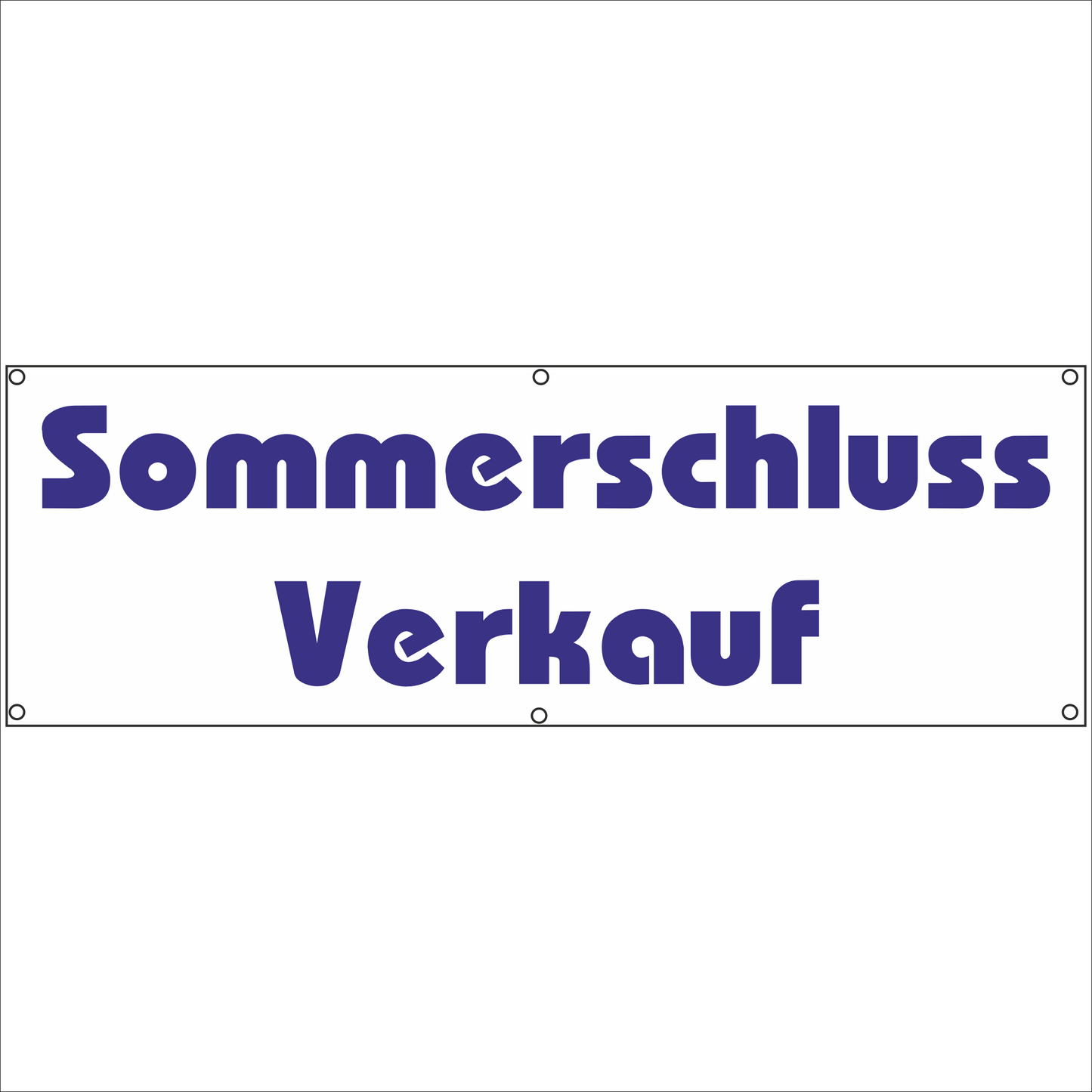 Werbeplane - Gerüstplane - p058 - Sommerschlussverkauf - NEU - Plane für Baustelle- Garten- Zaun oder Veranstaltung