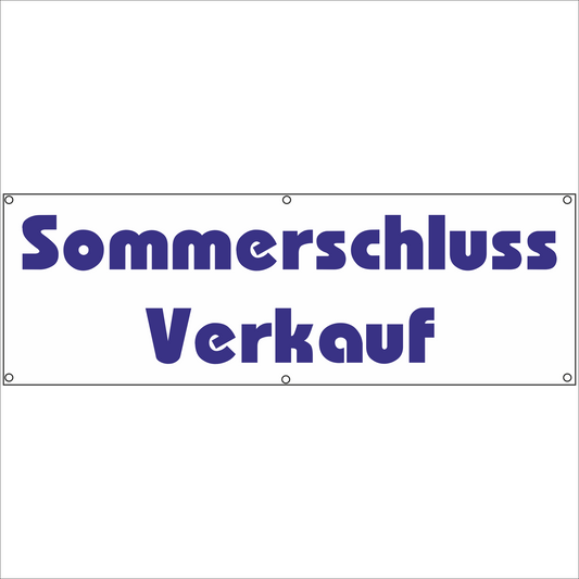 Werbeplane - Gerüstplane - p058 - Sommerschlussverkauf - NEU - Plane für Baustelle- Garten- Zaun oder Veranstaltung