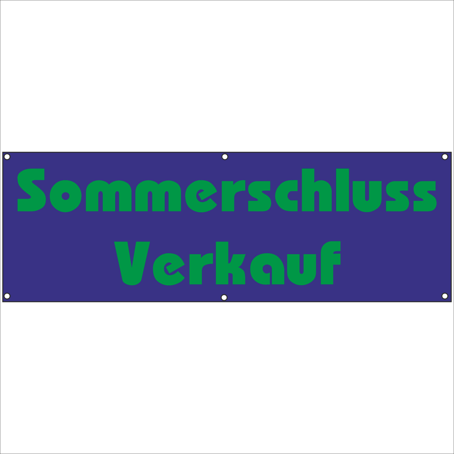 Werbeplane - Gerüstplane - p058 - Sommerschlussverkauf - NEU - Plane für Baustelle- Garten- Zaun oder Veranstaltung