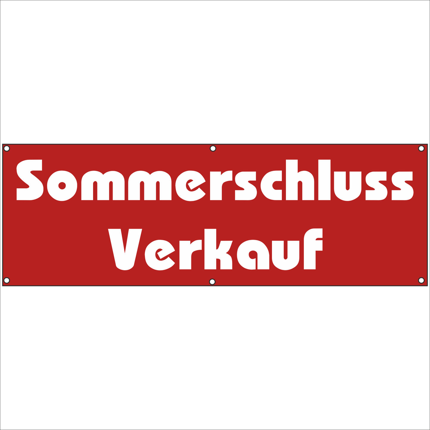 Werbeplane - Gerüstplane - p058 - Sommerschlussverkauf - NEU - Plane für Baustelle- Garten- Zaun oder Veranstaltung