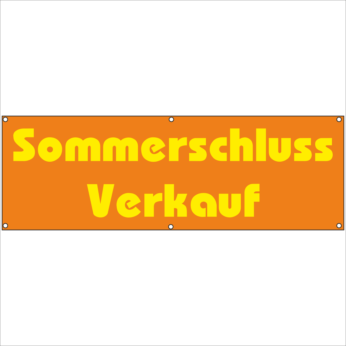 Werbeplane - Gerüstplane - p058 - Sommerschlussverkauf - NEU - Plane für Baustelle- Garten- Zaun oder Veranstaltung