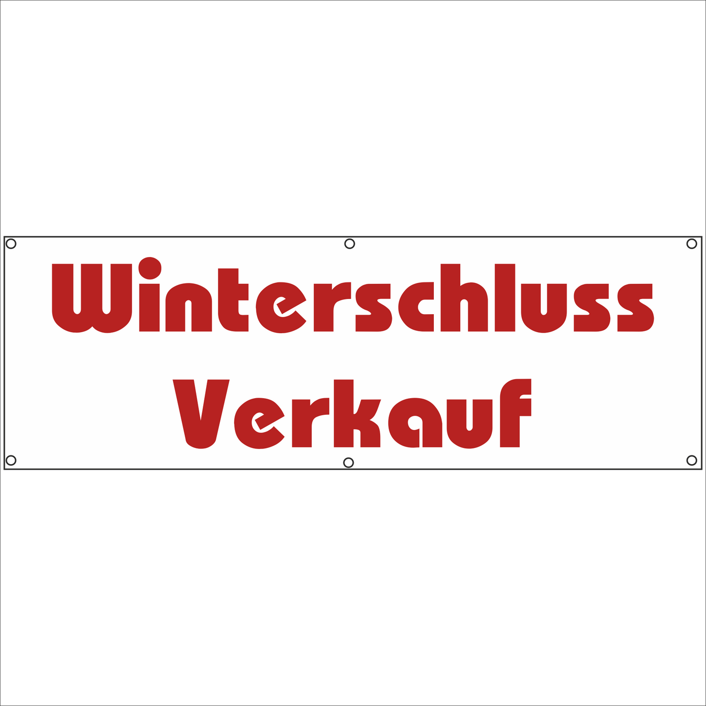 Werbeplane - Gerüstplane - p059 - Winterschlussverkauf - NEU - Plane für Baustelle- Garten- Zaun oder Veranstaltung