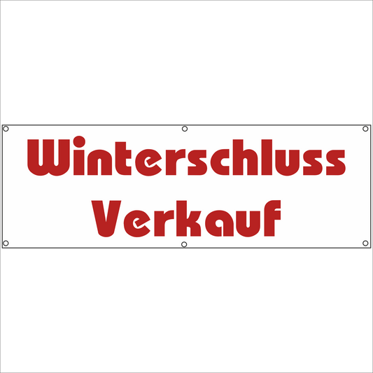 Werbeplane - Gerüstplane - p059 - Winterschlussverkauf - NEU - Plane für Baustelle- Garten- Zaun oder Veranstaltung