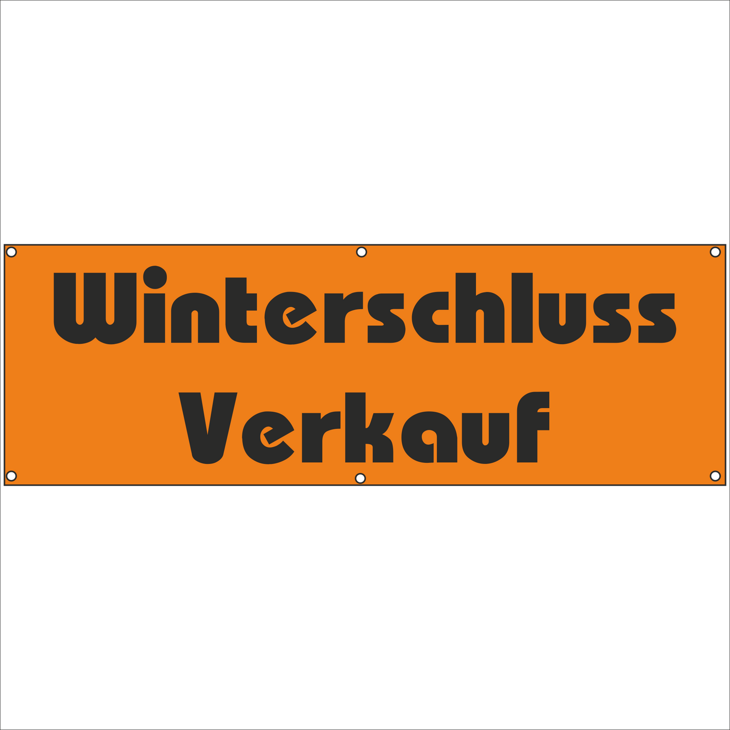 Werbeplane - Gerüstplane - p059 - Winterschlussverkauf - NEU - Plane für Baustelle- Garten- Zaun oder Veranstaltung