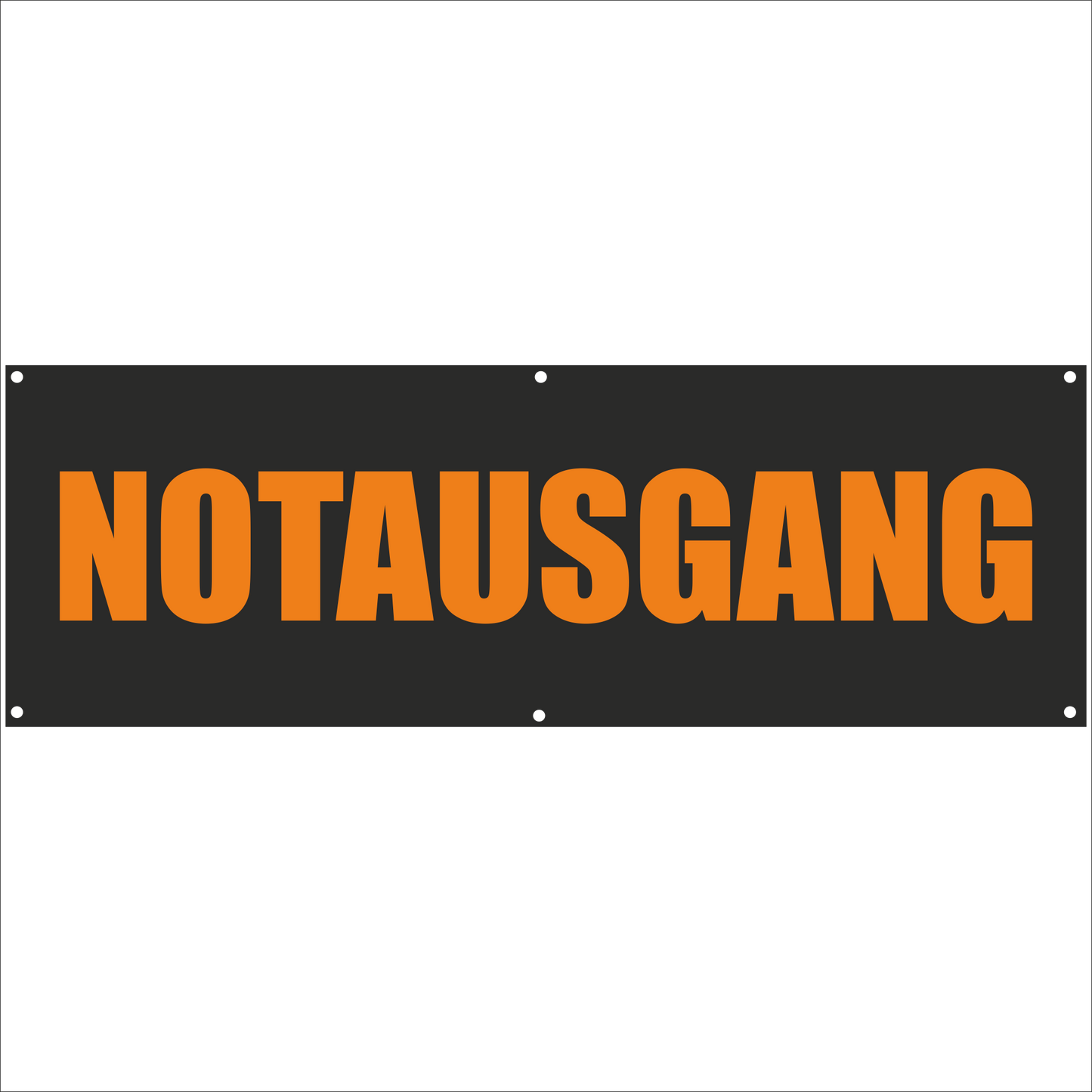 Werbeplane - Gerüstplane - p060 - NOTAUSGANG - NEU - Plane für Baustelle- Garten- Zaun oder Veranstaltung