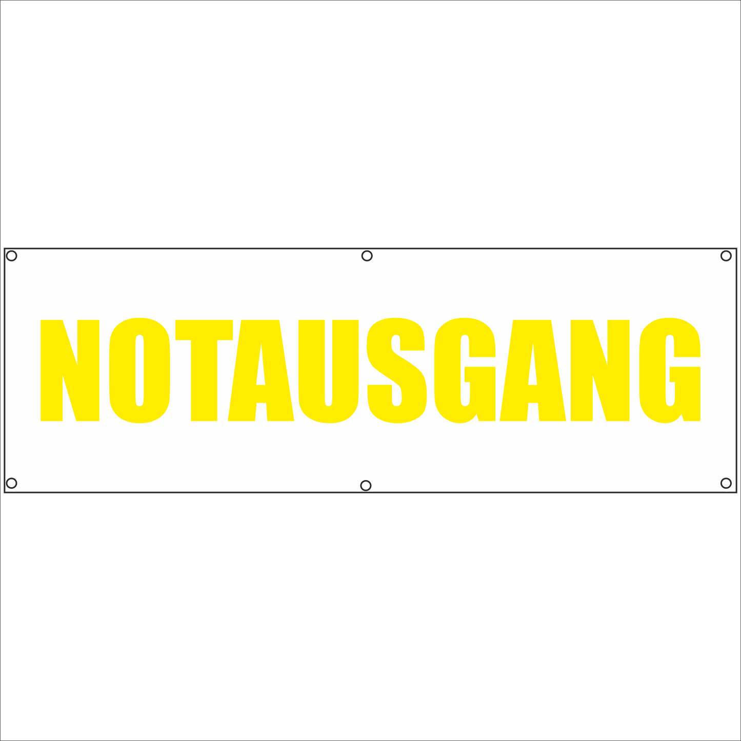 Werbeplane - Gerüstplane - p060 - NOTAUSGANG - NEU - Plane für Baustelle- Garten- Zaun oder Veranstaltung