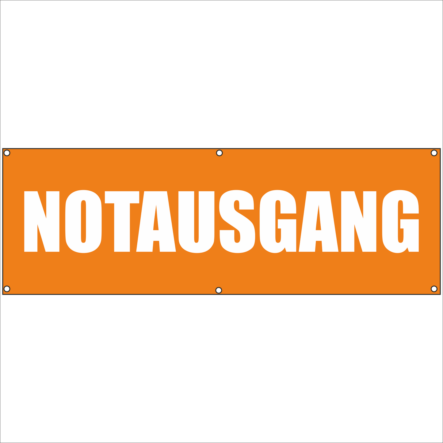 Werbeplane - Gerüstplane - p060 - NOTAUSGANG - NEU - Plane für Baustelle- Garten- Zaun oder Veranstaltung