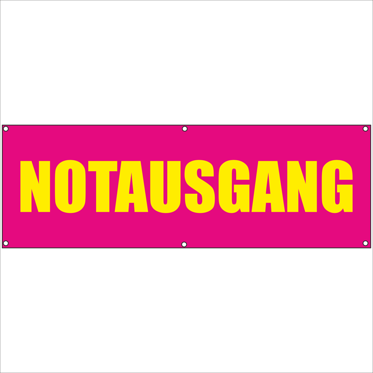 Werbeplane - Gerüstplane - p060 - NOTAUSGANG - NEU - Plane für Baustelle- Garten- Zaun oder Veranstaltung