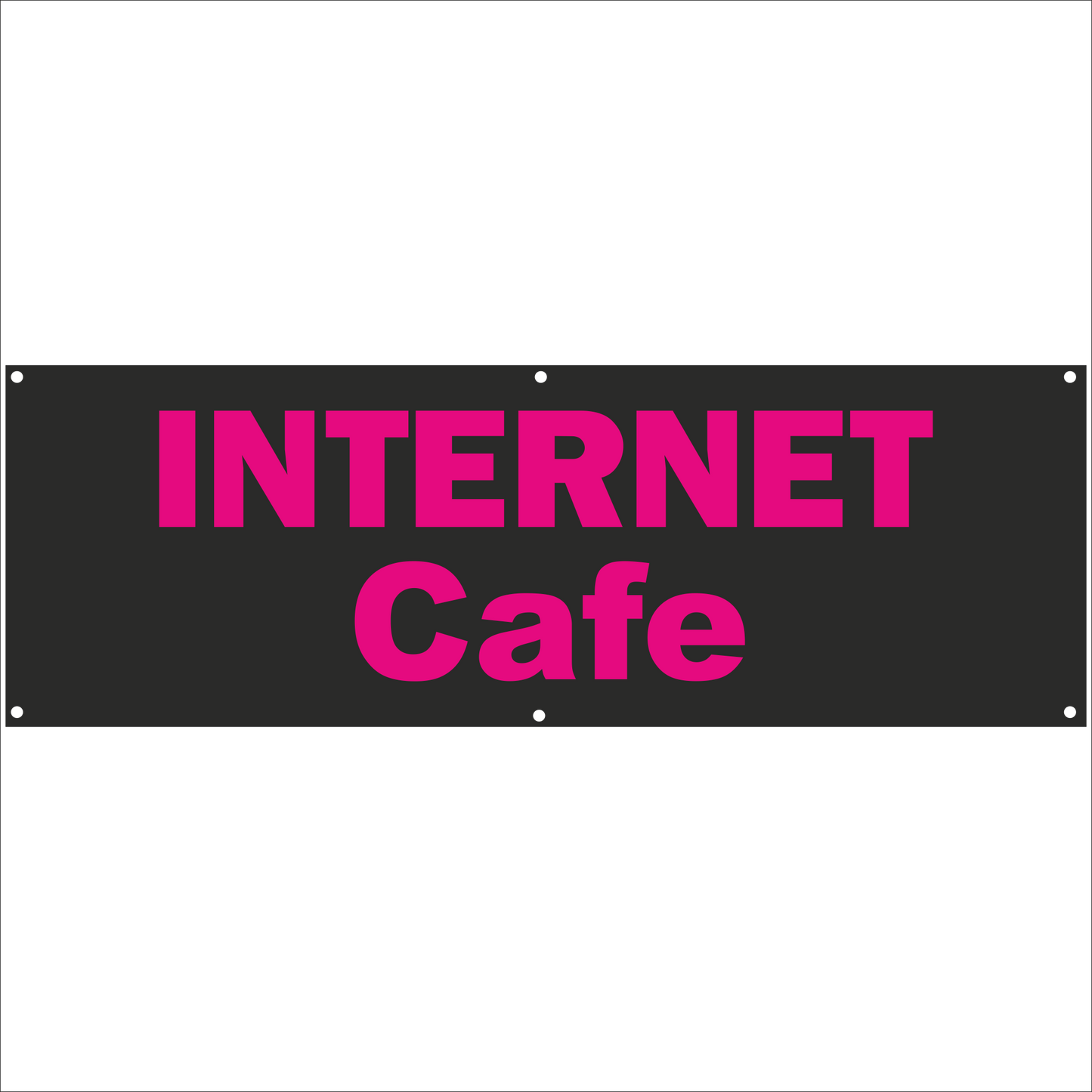 Werbeplane - Gerüstplane - p061 - Internetcafe - NEU - Plane für Baustelle- Garten- Zaun oder Veranstaltung