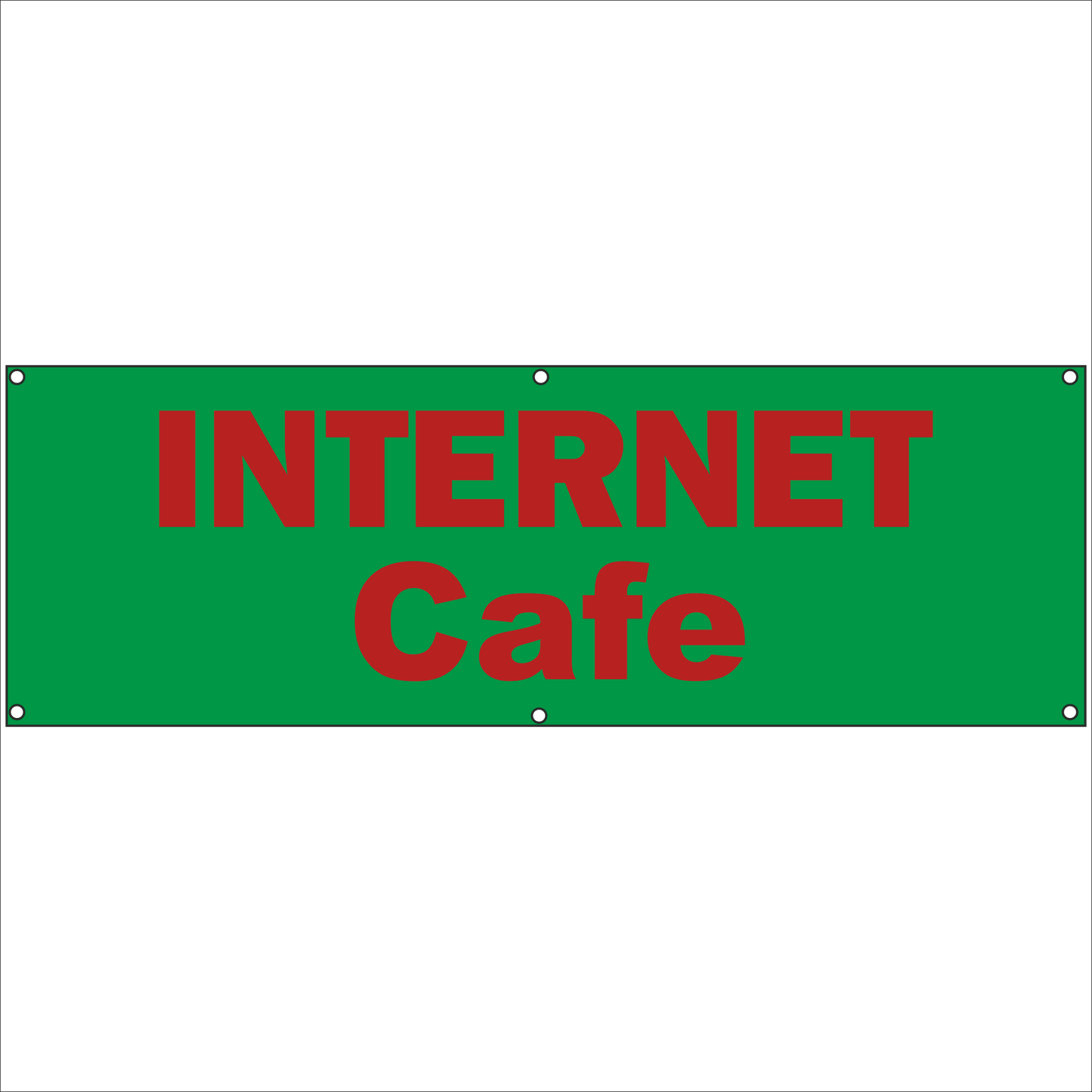 Werbeplane - Gerüstplane - p061 - Internetcafe - NEU - Plane für Baustelle- Garten- Zaun oder Veranstaltung