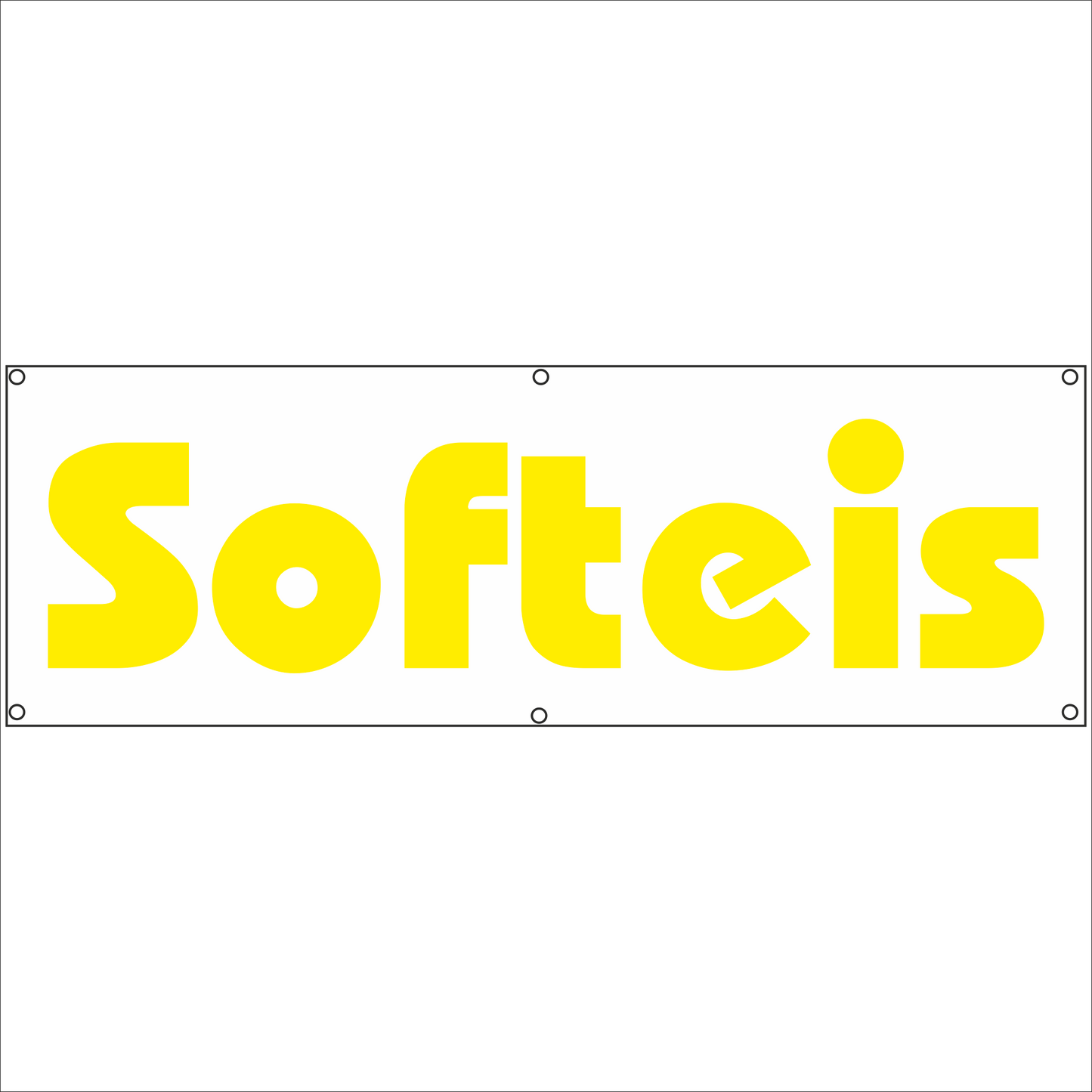 Werbeplane - Gerüstplane - p063 - SOFTEIS - NEU - Plane für Baustelle- Garten- Zaun oder Veranstaltung
