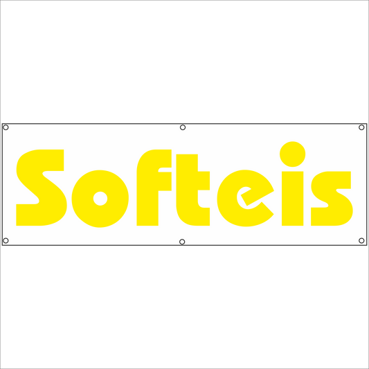 Werbeplane - Gerüstplane - p063 - SOFTEIS - NEU - Plane für Baustelle- Garten- Zaun oder Veranstaltung