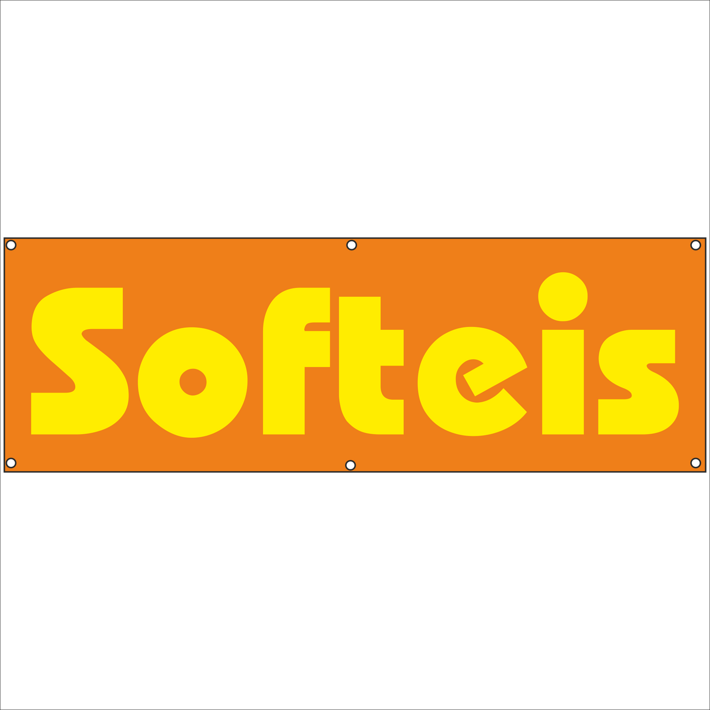 Werbeplane - Gerüstplane - p063 - SOFTEIS - NEU - Plane für Baustelle- Garten- Zaun oder Veranstaltung