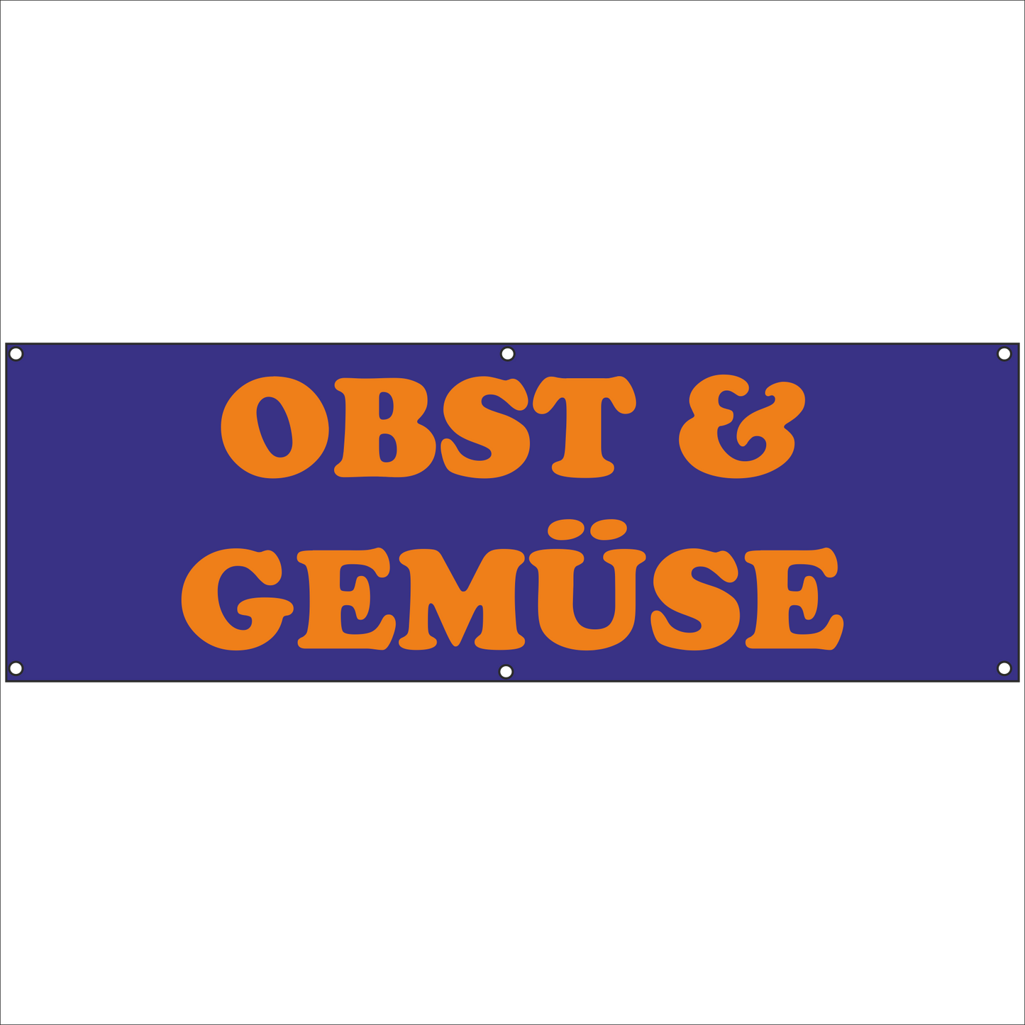 Werbeplane - Gerüstplane - p066 - OBST & GEMÜSE - NEU - Plane für Baustelle- Garten- Zaun oder Veranstaltung
