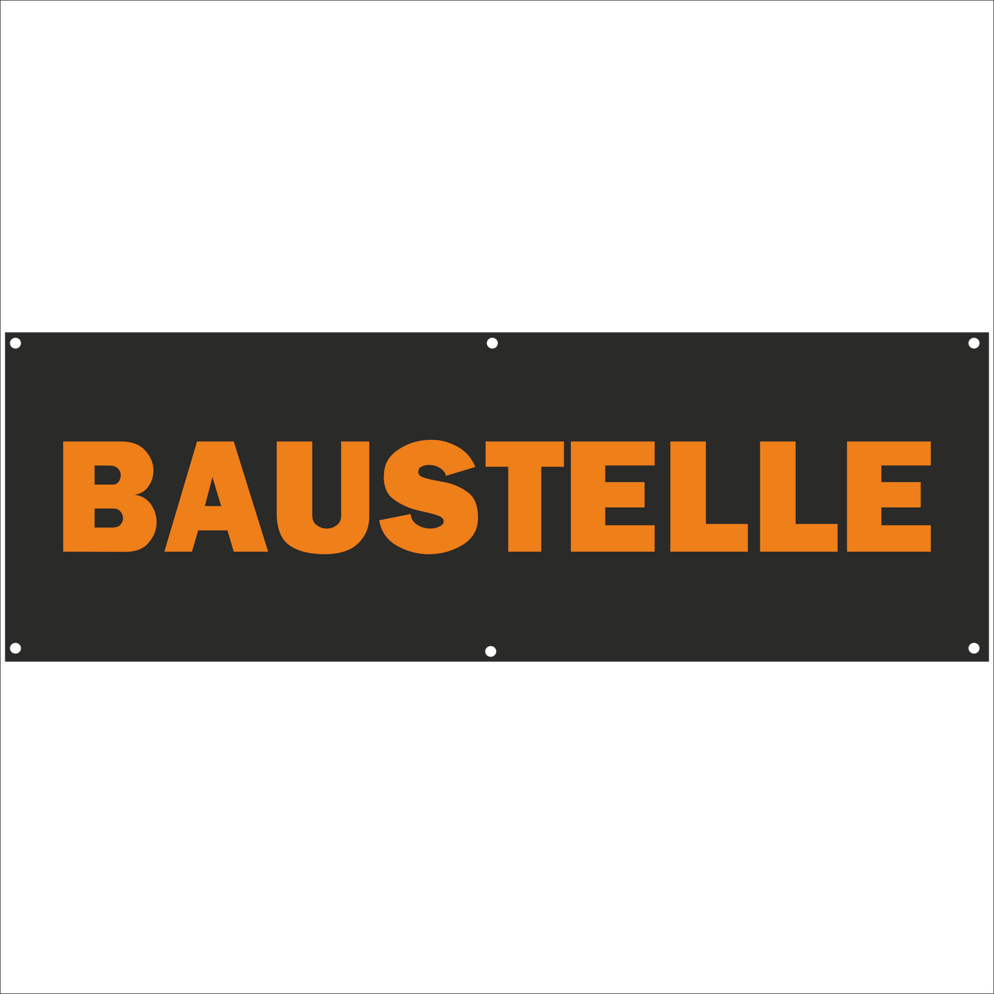 Werbeplane - Gerüstplane - p067 - BAUSTELLE - NEU - Plane für Baustelle- Garten- Zaun oder Veranstaltung