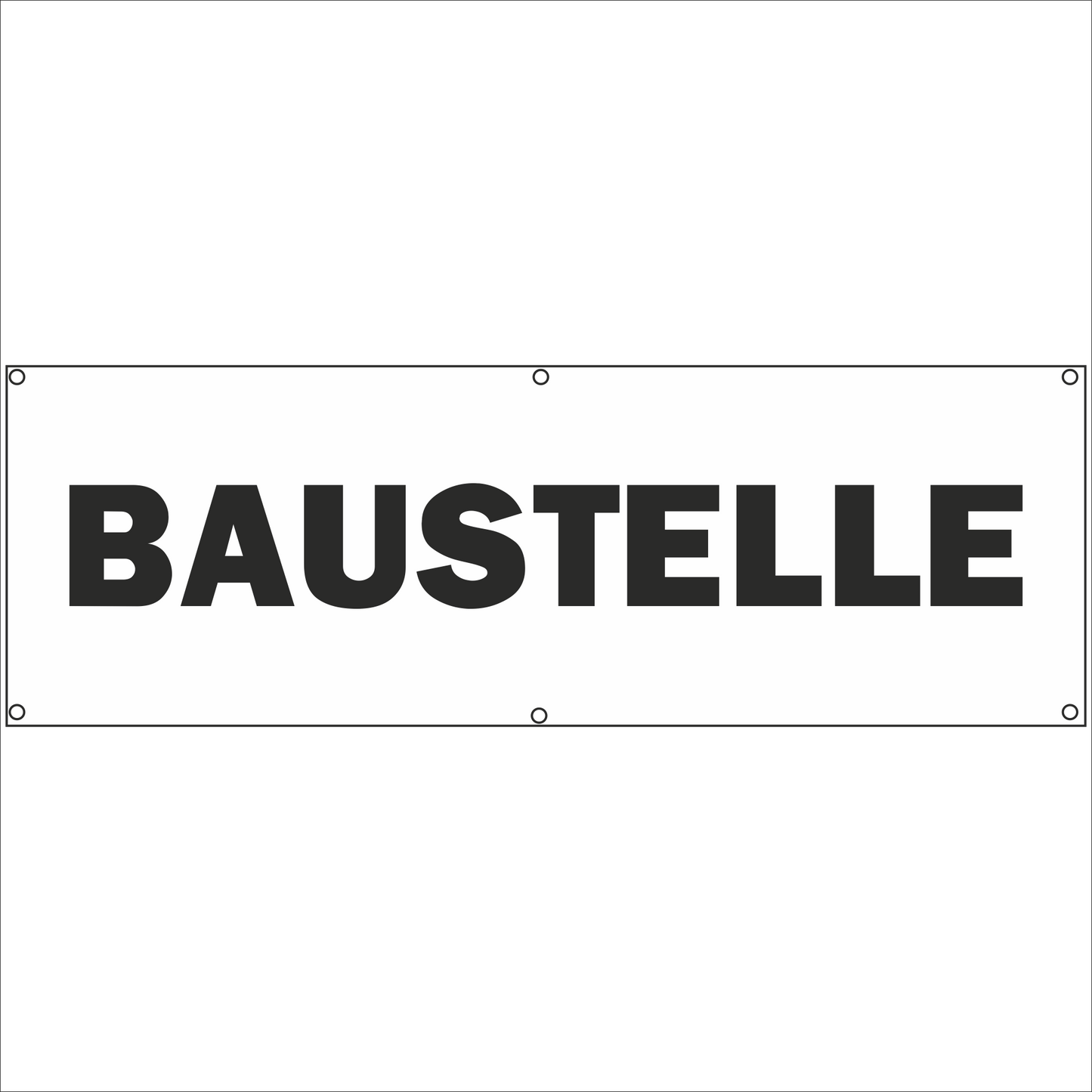 Werbeplane - Gerüstplane - p067 - BAUSTELLE - NEU - Plane für Baustelle- Garten- Zaun oder Veranstaltung