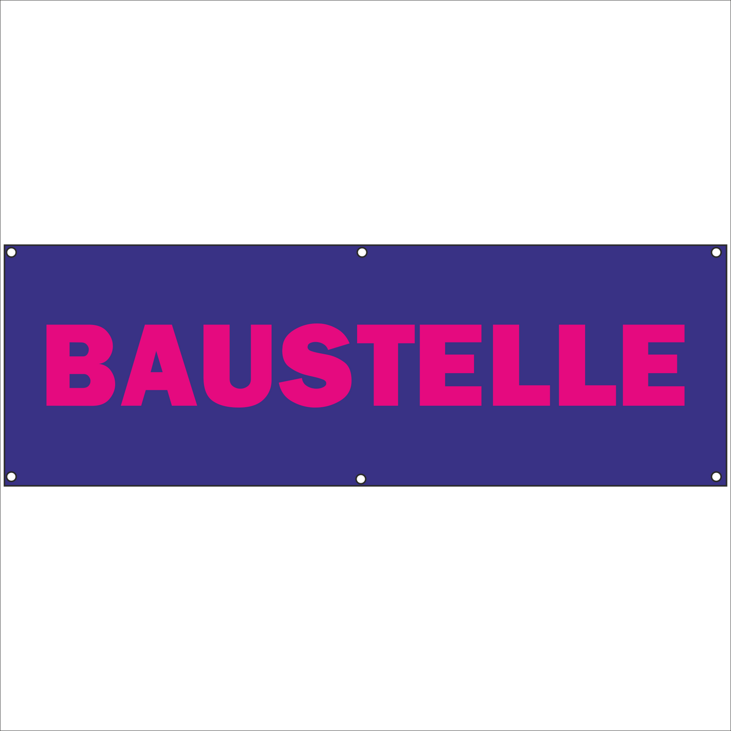 Werbeplane - Gerüstplane - p067 - BAUSTELLE - NEU - Plane für Baustelle- Garten- Zaun oder Veranstaltung
