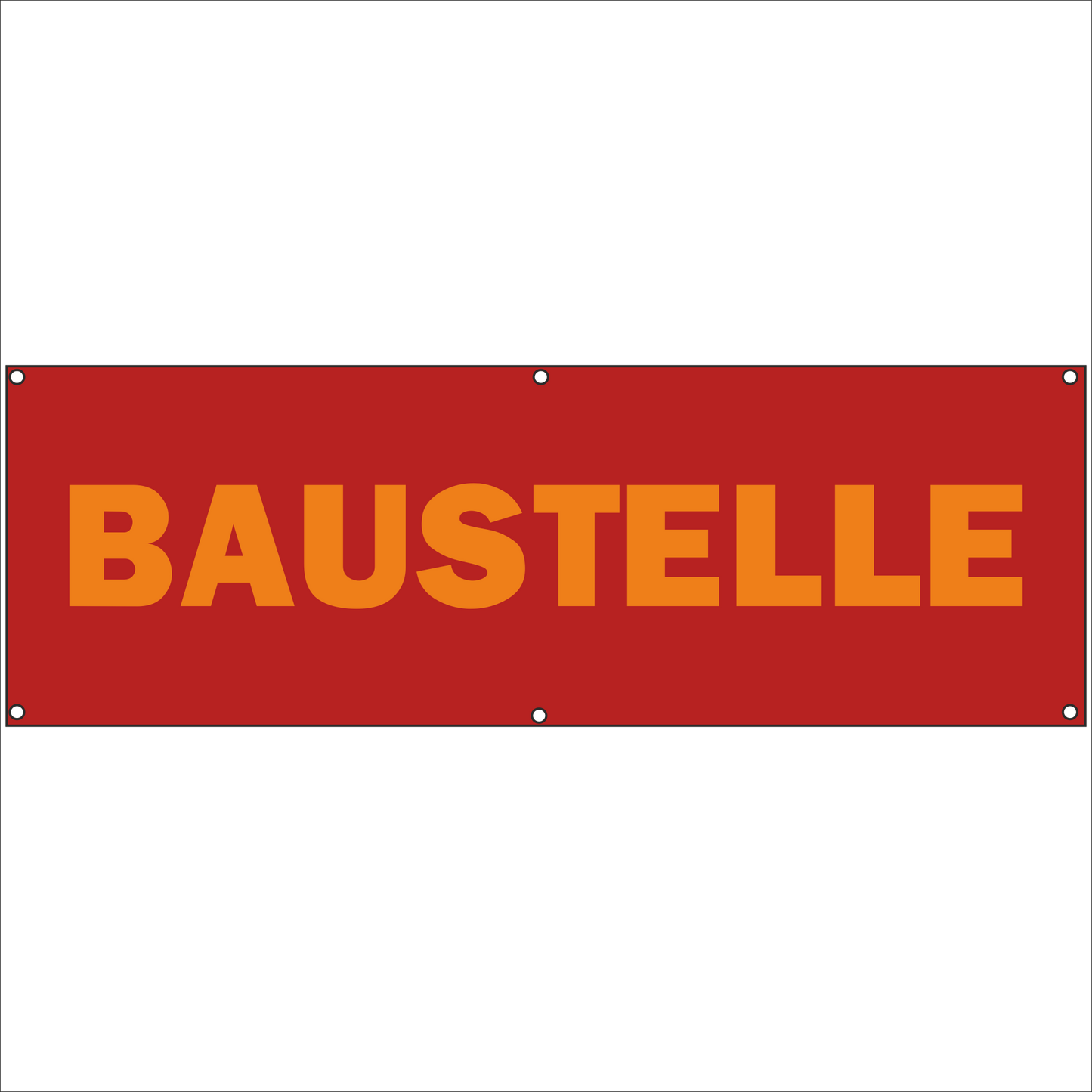 Werbeplane - Gerüstplane - p067 - BAUSTELLE - NEU - Plane für Baustelle- Garten- Zaun oder Veranstaltung