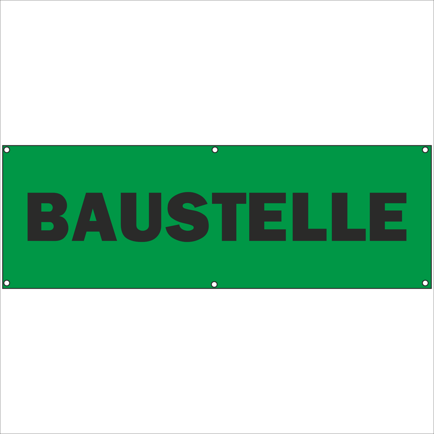 Werbeplane - Gerüstplane - p067 - BAUSTELLE - NEU - Plane für Baustelle- Garten- Zaun oder Veranstaltung