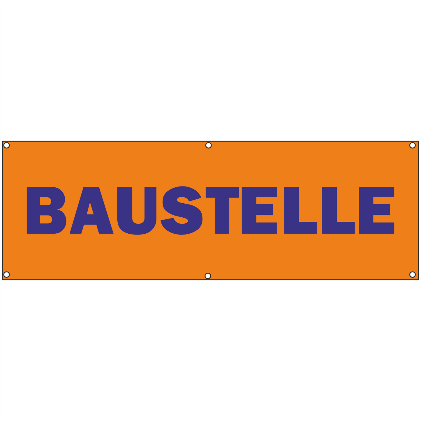 Werbeplane - Gerüstplane - p067 - BAUSTELLE - NEU - Plane für Baustelle- Garten- Zaun oder Veranstaltung