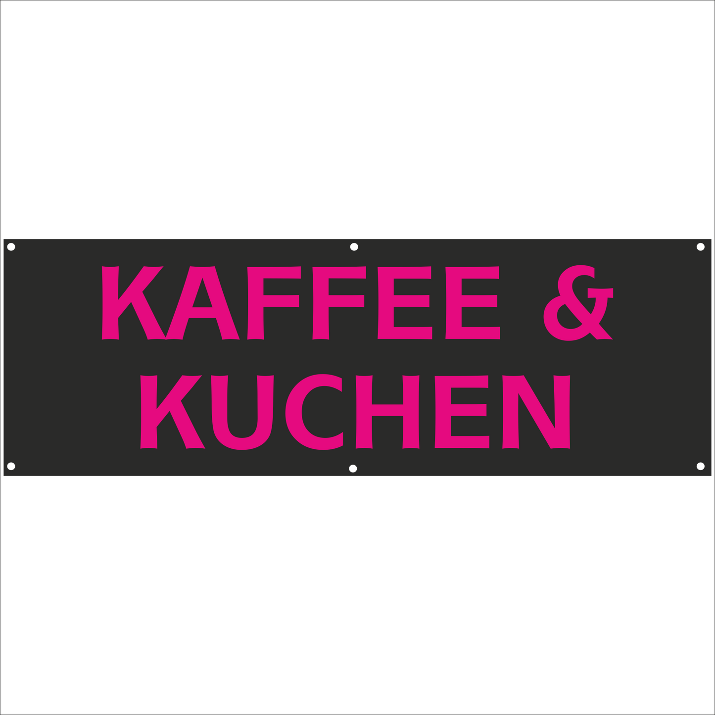 Werbeplane - Gerüstplane - p068 - KAFFEE & KUCHEN - NEU - Plane für Baustelle- Garten- Zaun oder Veranstaltung