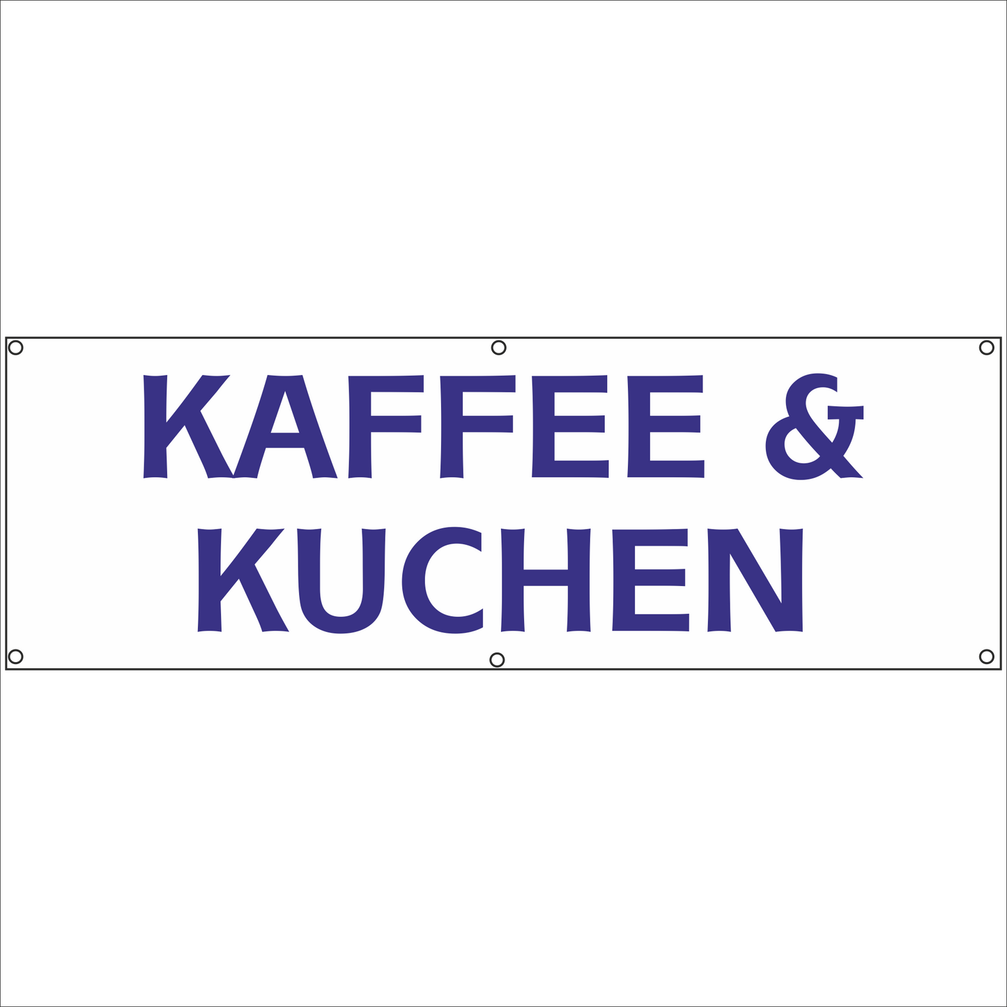 Werbeplane - Gerüstplane - p068 - KAFFEE & KUCHEN - NEU - Plane für Baustelle- Garten- Zaun oder Veranstaltung