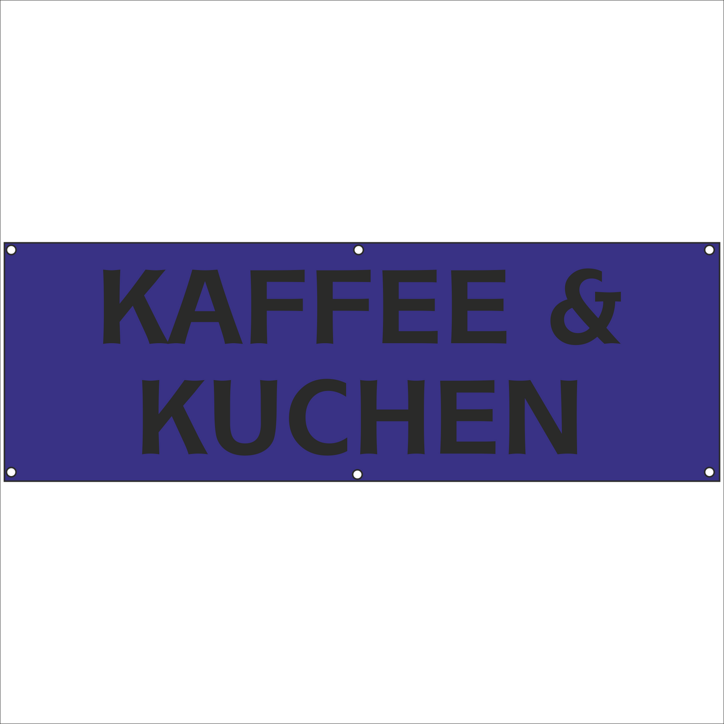 Werbeplane - Gerüstplane - p068 - KAFFEE & KUCHEN - NEU - Plane für Baustelle- Garten- Zaun oder Veranstaltung