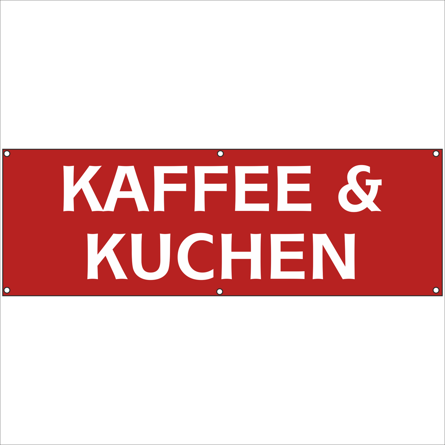 Werbeplane - Gerüstplane - p068 - KAFFEE & KUCHEN - NEU - Plane für Baustelle- Garten- Zaun oder Veranstaltung