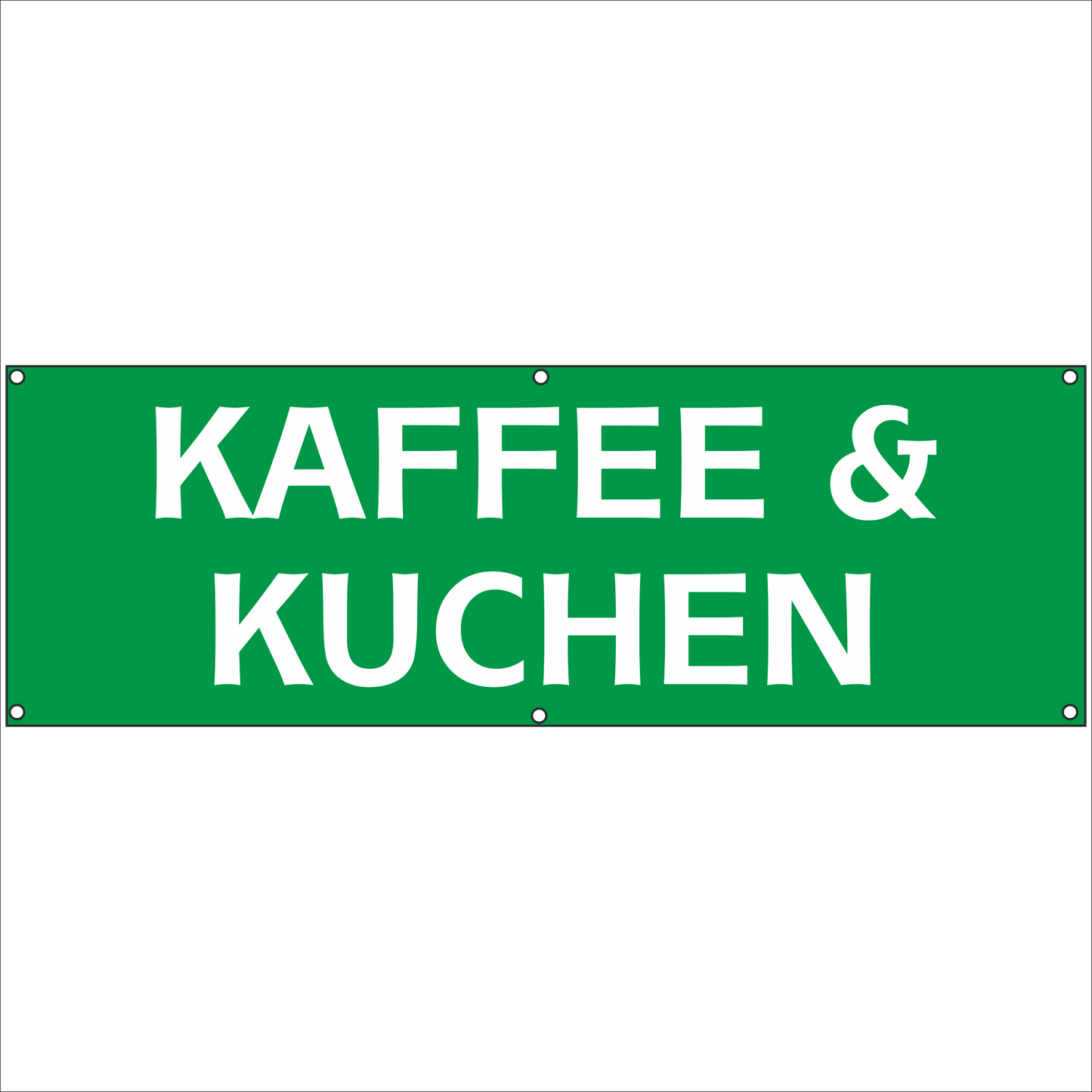 Werbeplane - Gerüstplane - p068 - KAFFEE & KUCHEN - NEU - Plane für Baustelle- Garten- Zaun oder Veranstaltung