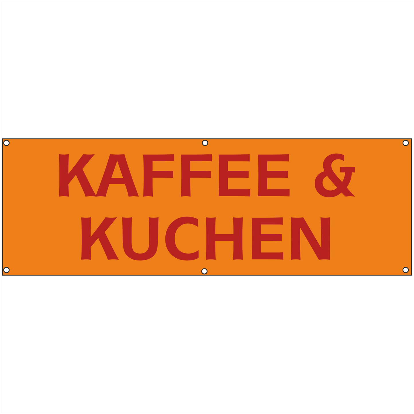 Werbeplane - Gerüstplane - p068 - KAFFEE & KUCHEN - NEU - Plane für Baustelle- Garten- Zaun oder Veranstaltung