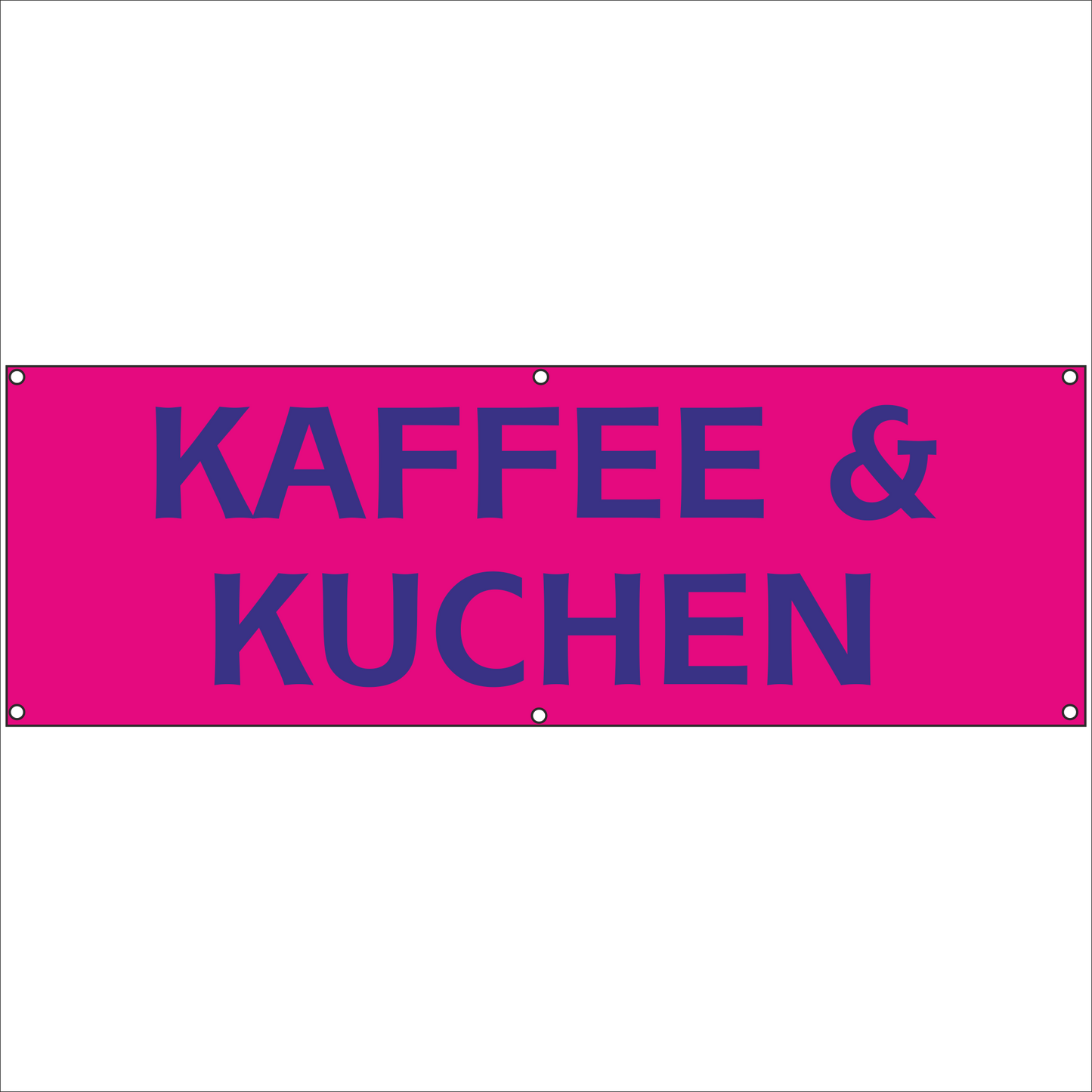Werbeplane - Gerüstplane - p068 - KAFFEE & KUCHEN - NEU - Plane für Baustelle- Garten- Zaun oder Veranstaltung