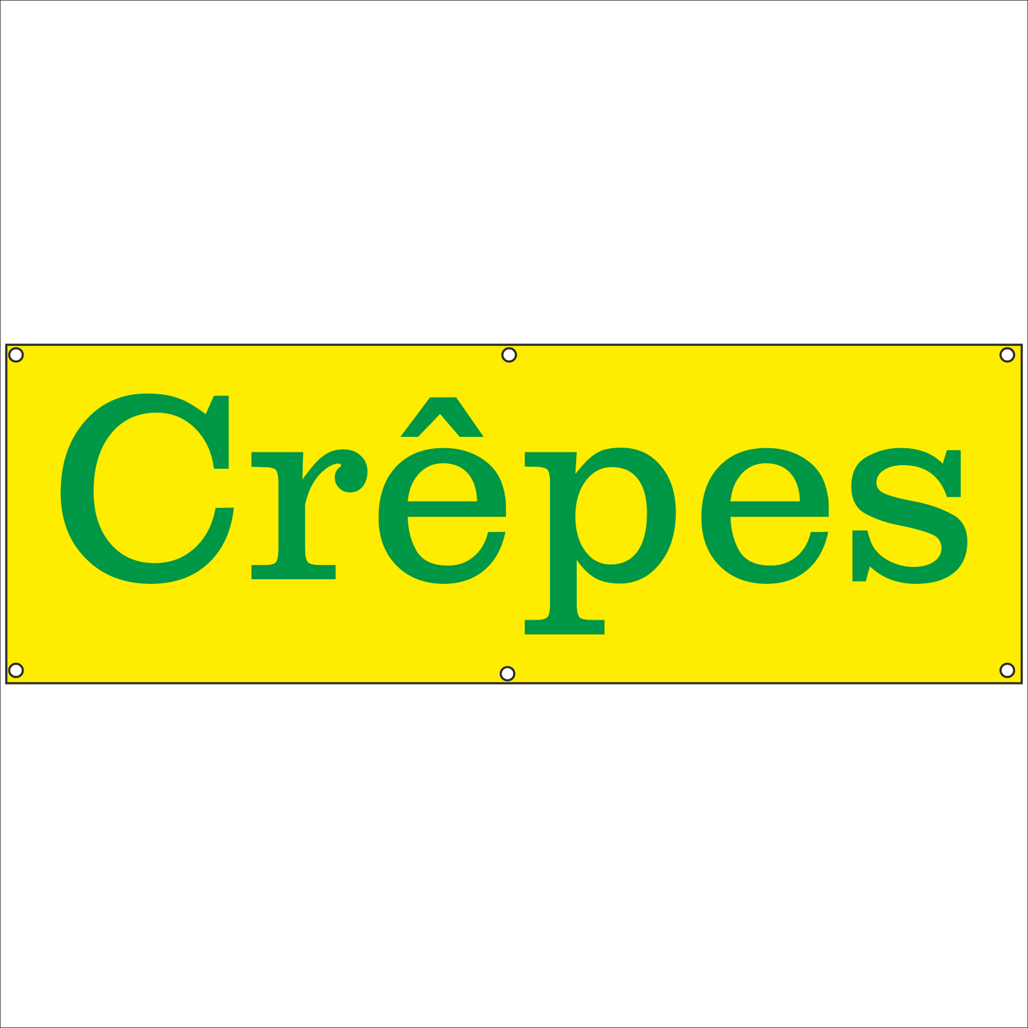 Werbeplane - Gerüstplane - p070 - CREPES - NEU - Plane für Baustelle- Garten- Zaun oder Veranstaltung